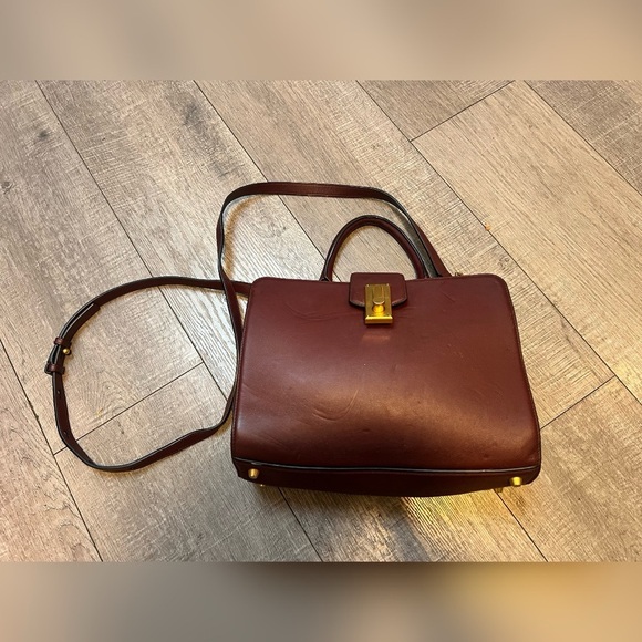 MARC JACOBS Calfskin Small
West End Top Handle Satchel Bag in Dark Red - Picture 2 of 8